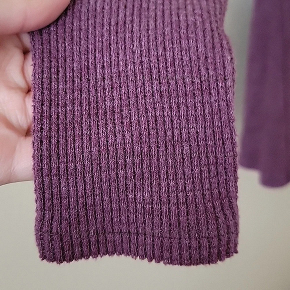 We The Free Purple Rockabilly Swing Thermal Waffle Knit Top - Size Small - Picture 4 of 7